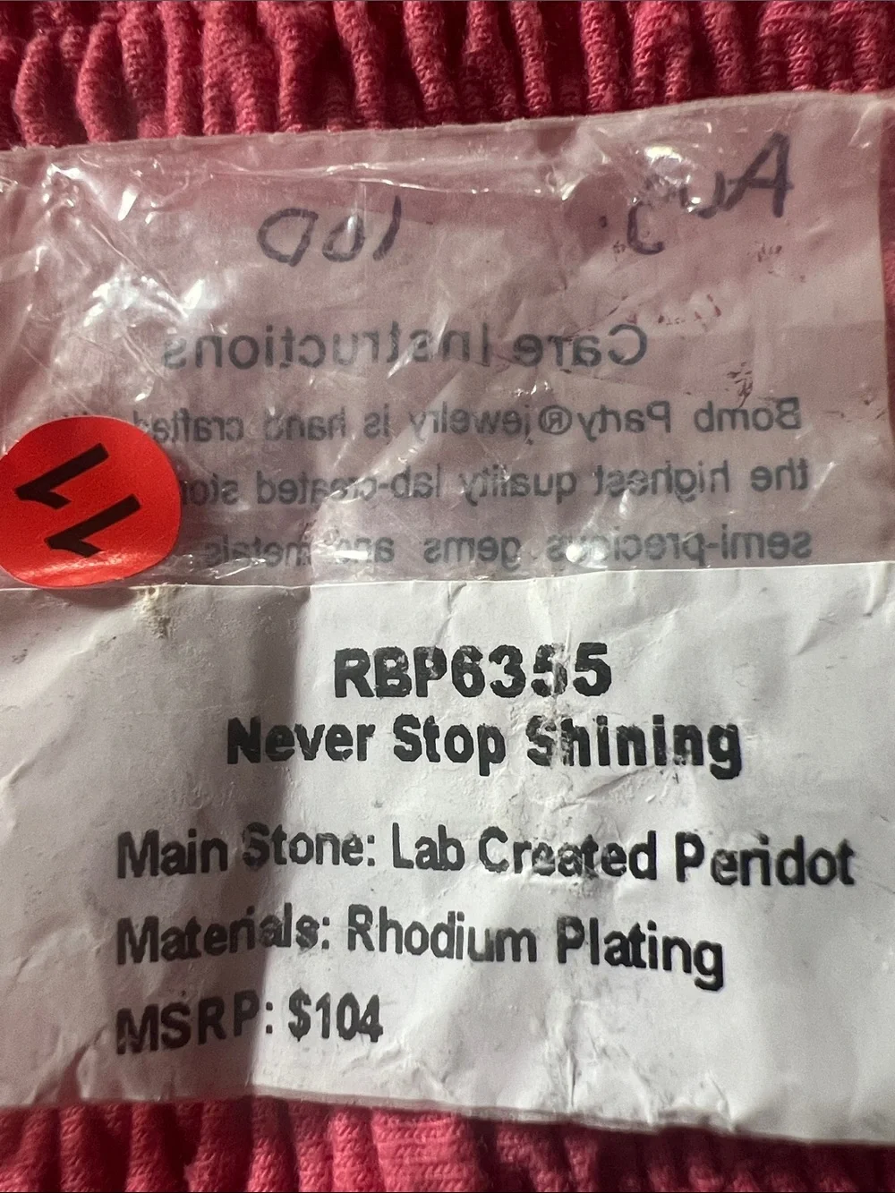 Lab created Peridot~Rhodium plating, setting- Size 10